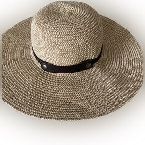 Goldcoast UPF50 Hat - OSFM tan , leather braid detail ,  paper blend